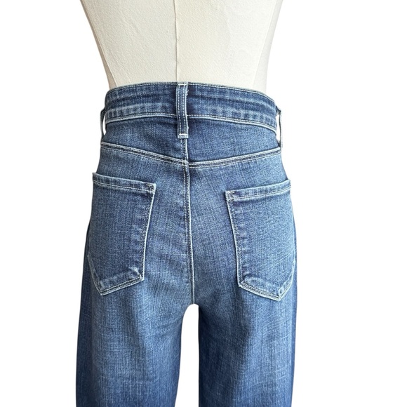 L’AGENCE Ruth High Rise Straight Leg Jeans in Naples Wash Blue Size:27 - Picture 10 of 12